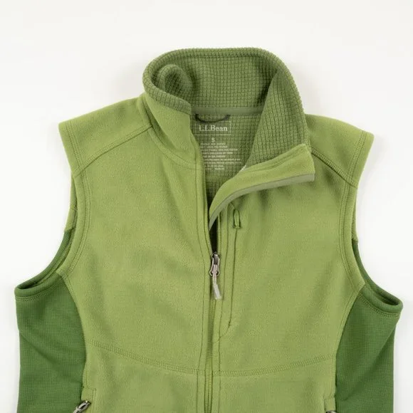 L.L. BEAN Polartec green fleece vest size S - Picture 6 of 10